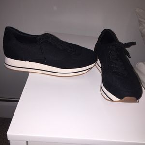 zara platform sneakers black